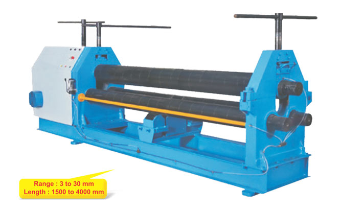 3 roll pyramid type mechanical plate bending machine